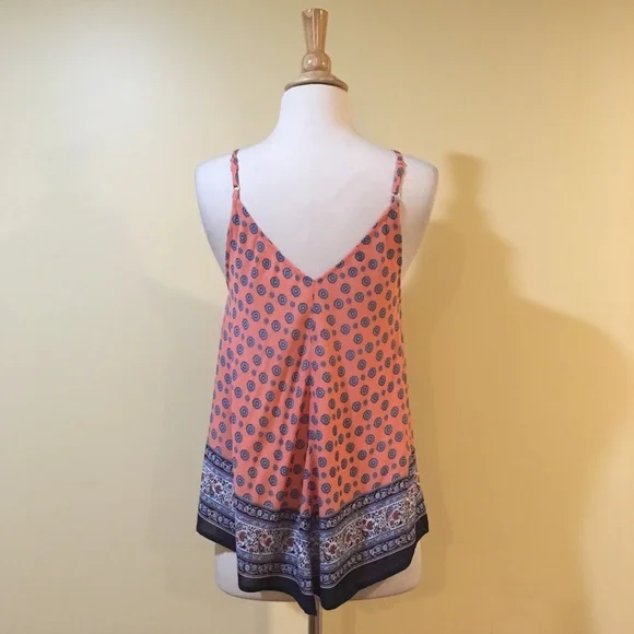 Floral Handkerchief Hem High Low Cami Blouse - Picture 7 of 7